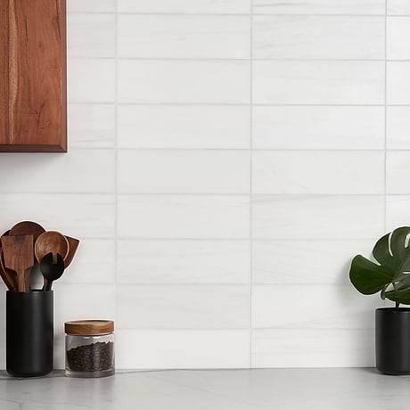 Bianco Dolomite Premium White 4x12 Polished Marble Subway Tile