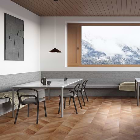 Fleetwood Chevron Bear 12x48 Rigid Core Click Luxury Vinyl Plank by Stacy Garcia