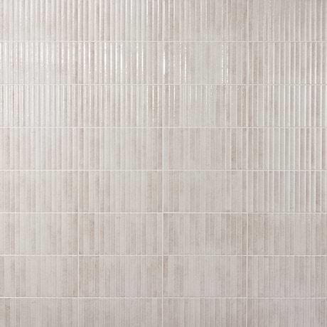 Curve White Fluted 6x12 3D Glossy Ceramic Tile