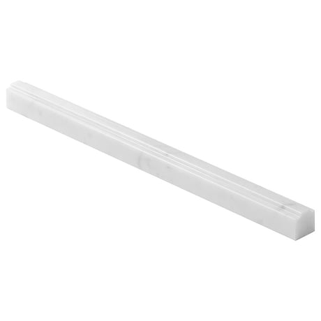 Bianco Carrara Novel 1x12 Polished Marble Pencil Liner