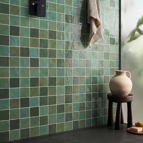 Portmore Green 4x4 Glossy Ceramic Tile