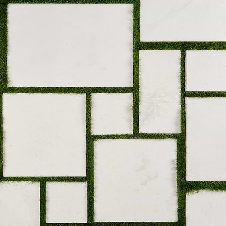 Corinthian White White French Pattern Tumbled Limestone 3CM Outdoor Paver