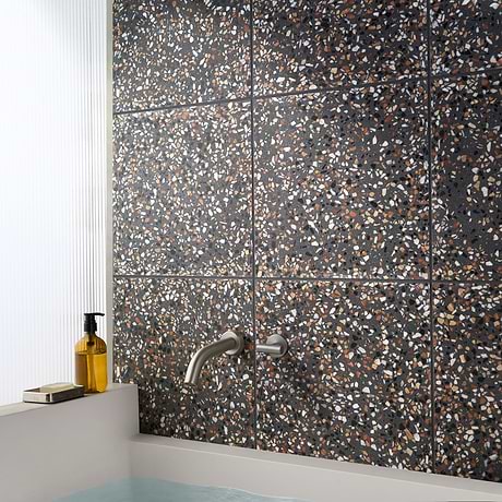 True Terrazzo Paradiso Gray 16x16 Polished Terrazzo Tile