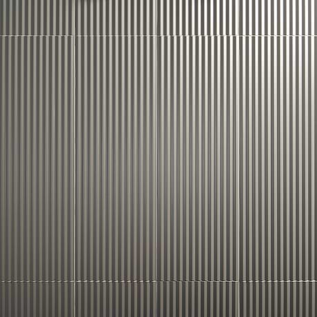 Mod 3D Smoke Gray 12x36 Fluted Matte Ceramic Tile