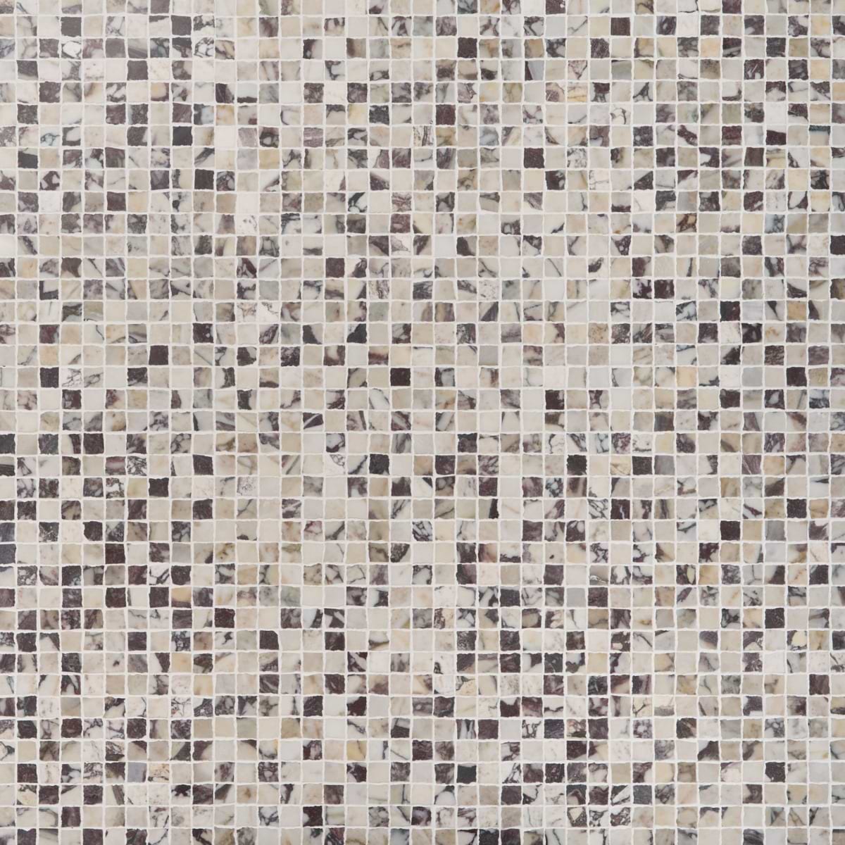 CALACATTA VIOLA Premium 1x1 Hand Clipped Honed Marble Mosaic Tile
