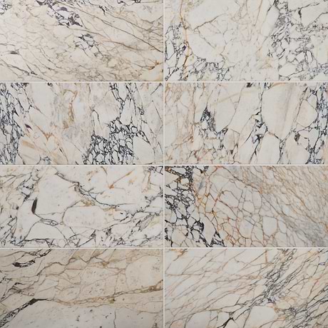 Calacatta Monet 12x24 Honed Marble Tile