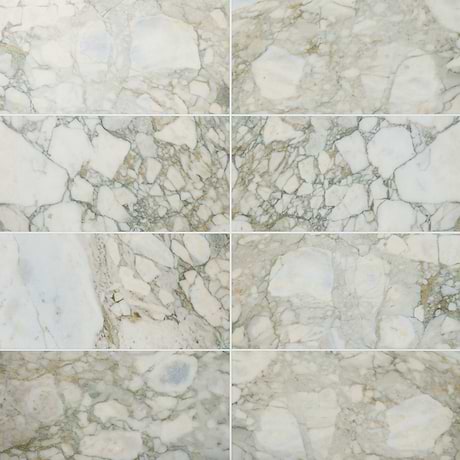 Calacatta Verde Premium 12x24 Honed Marble Tile