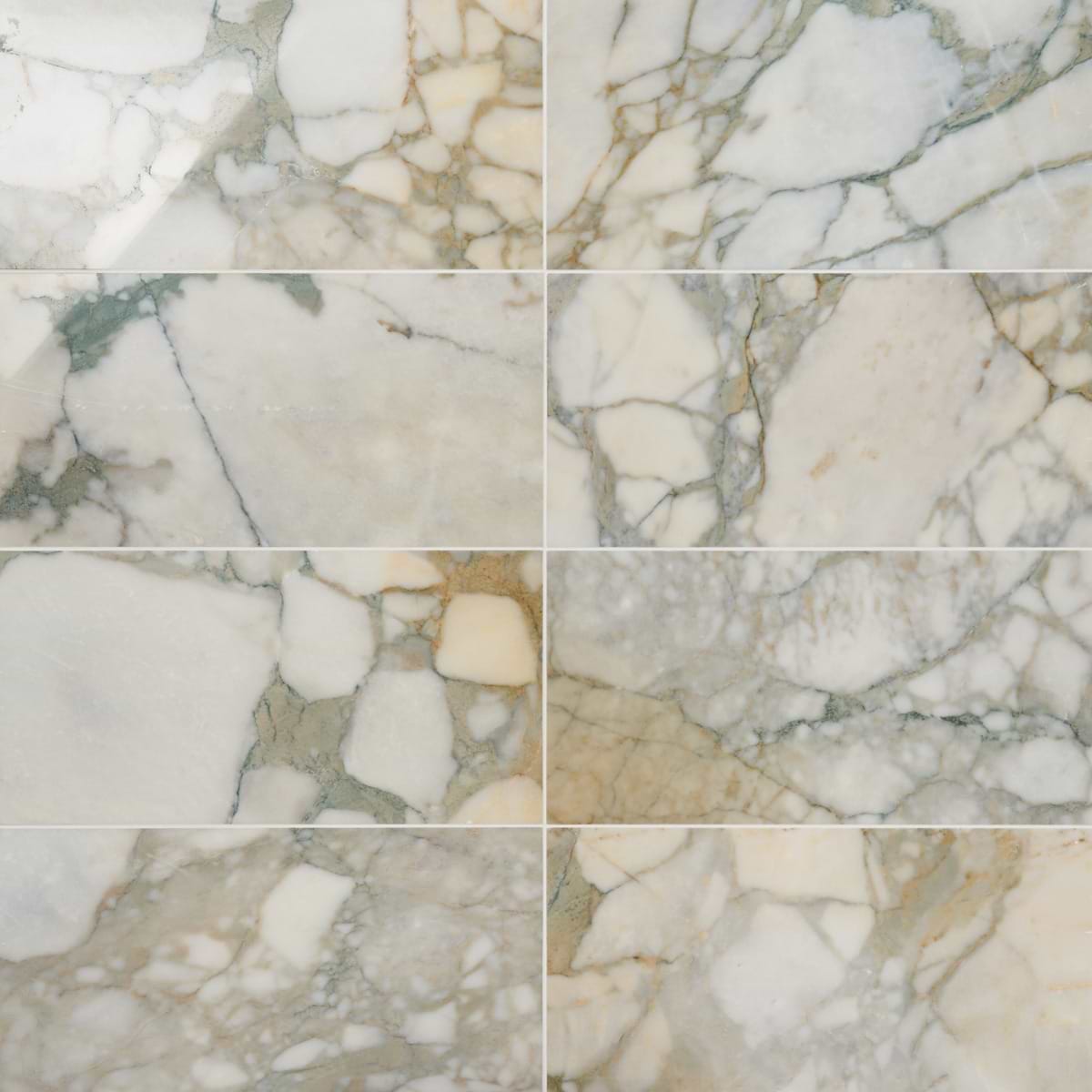 CALACATTA VERDE Premium 12x24 Polished Marble Tile