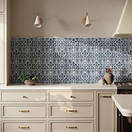 Elowynn Haven & Belle Cove White 8x8 Matte Porcelain Tile by Kravet