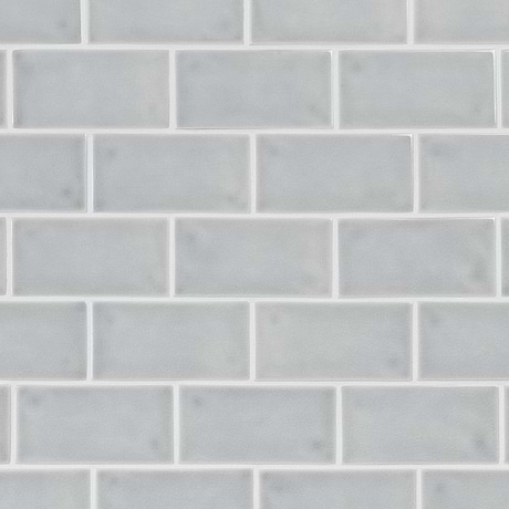 Nabi Subway Arctic Blue 3x6 Crackled Glossy Glass Tile