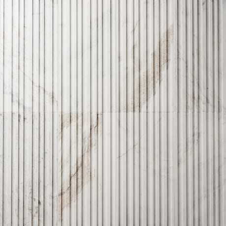 Stonework Barcode Alaska White 12x24 3D Polished Marble Tile