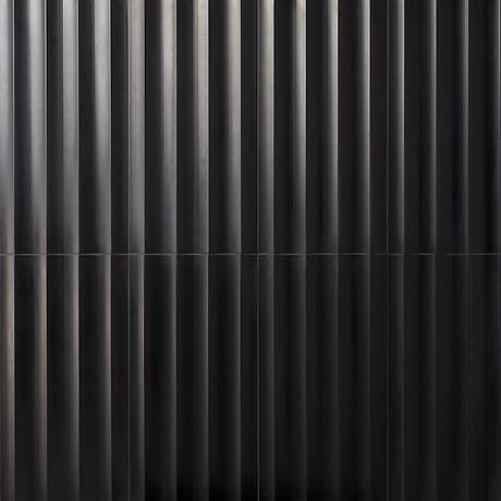 Stonework Fluted Black Jade 12x24 3D Honed Marble Tile