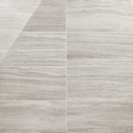 Nashville Gray 12x24 Travertine Look Polished Porcelain Tile