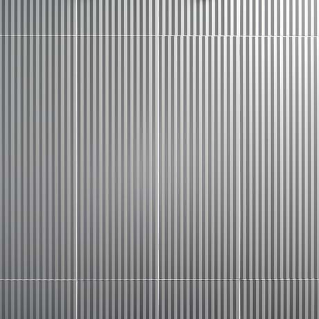 Mod 3D Lunar Gray 12x36 Fluted Matte Ceramic Tile