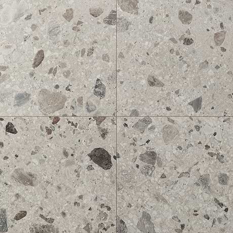 Rizo Pavement Gray 24x24 Terrazzo Look Matte Porcelain Tile