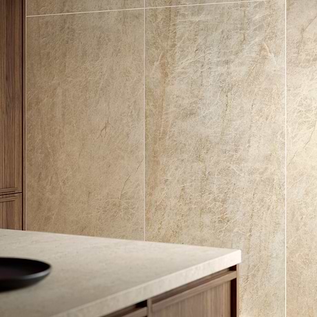 Grand Taj Mahal Champagne Beige 24x48 Stone Look Polished Porcelain Tile