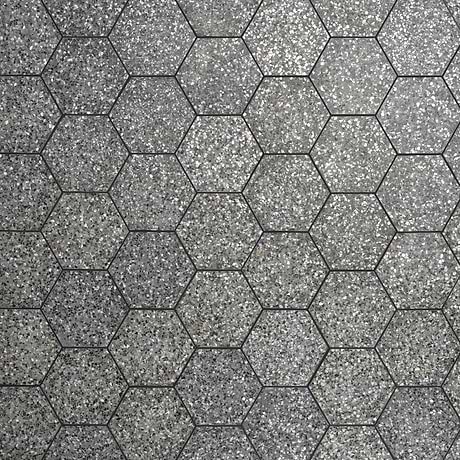 Reef Gray 8" Hexagon Polished Pearl Terrazzo Tile