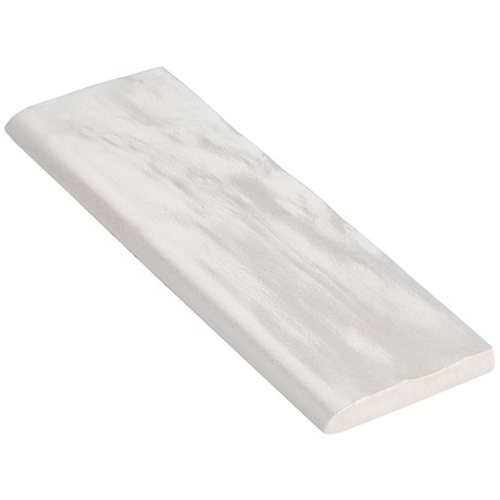 Montauk Gin White 2x8 Mixed Finish Ceramic Bullnose