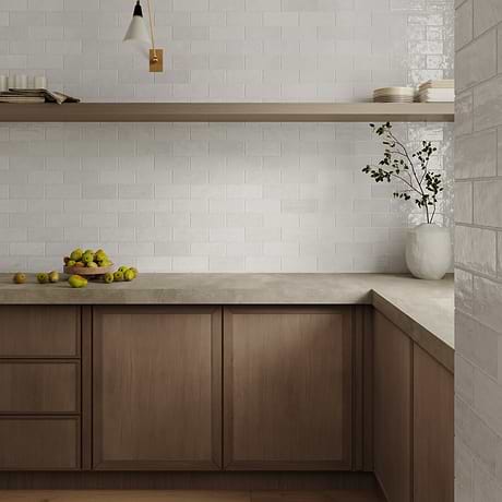 Portmore White 3x8 Glossy Ceramic Subway Tile