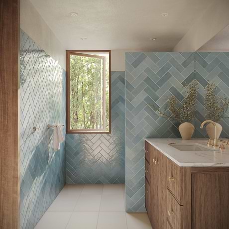 Portmore Sky Blue 3x8 Glossy Ceramic Subway Tile