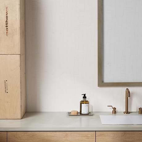 Ladera Wave Thassos Honed Marble Micro Mosaic Tile
