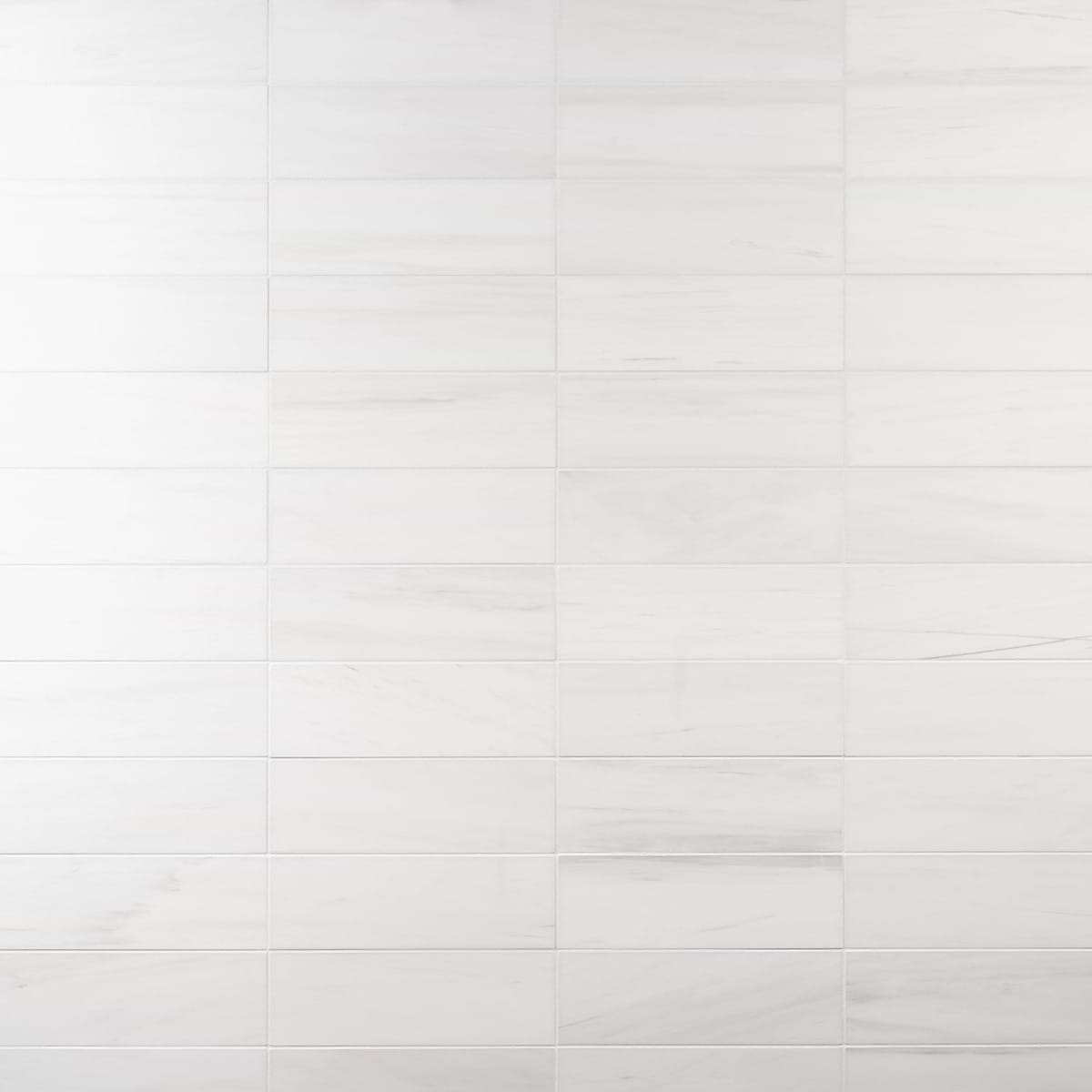 BIANCO DOLOMITE Premium White 4x12 Honed Marble Subway Tile