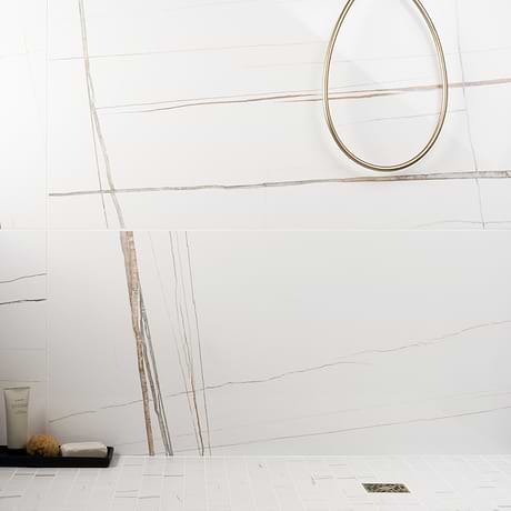 Minera Sahara Blanco White 24x48 Polished Porcelain Tile