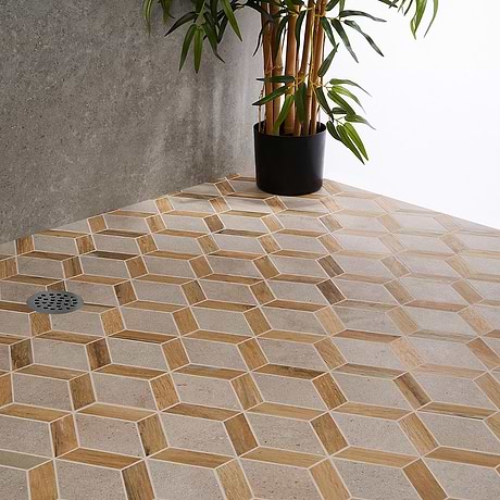 Eternal Birch Brown Diamond Matte Porcelain Mosaic