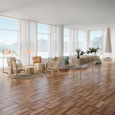 Fleetwood Parquet Bear 12x24 Rigid Core Click Luxury Vinyl Tile by Stacy Garcia