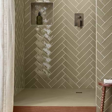 Lancaster Celery Green 3X12 Polished Ceramic Subway Tile