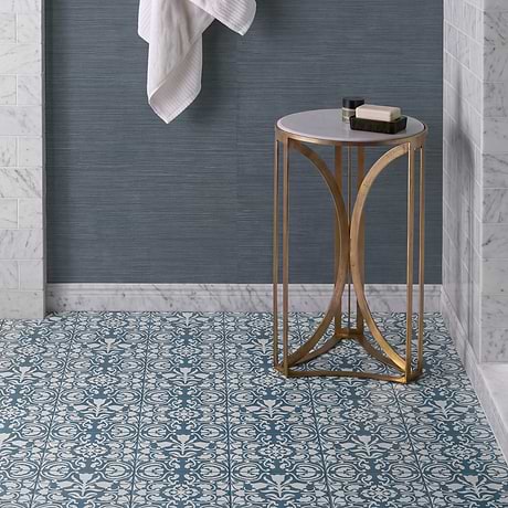 Elowynn Haven & Belle Marina Blue 8x8 Matte Porcelain Tile by Kravet