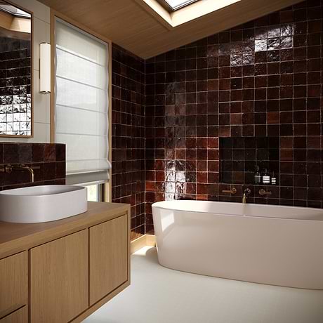 Terra Ember Espresso Brown 4x4 Handmade Crackled Glossy Terracotta Tile