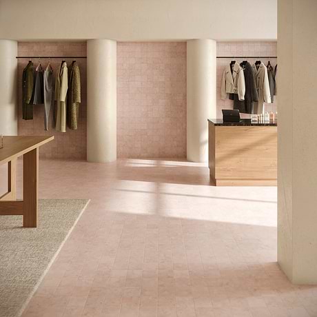 Rosa Perlino 4x4 Brushed Marble Tile