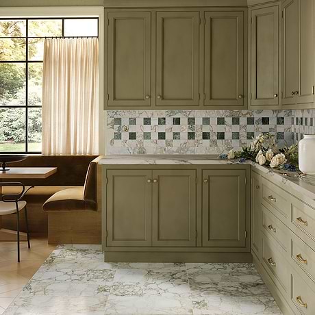 Calacatta Verde Premium 12x24 Honed Marble Tile