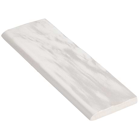 Montauk Gin White 2x8 Mixed Finish Ceramic Bullnose