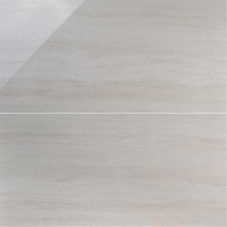 Nashville White 24x48 Travertine Look Polished Porcelain Tile
