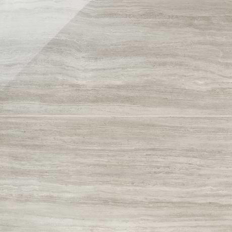 Nashville Gray 24x48 Travertine Look Polished Porcelain Tile