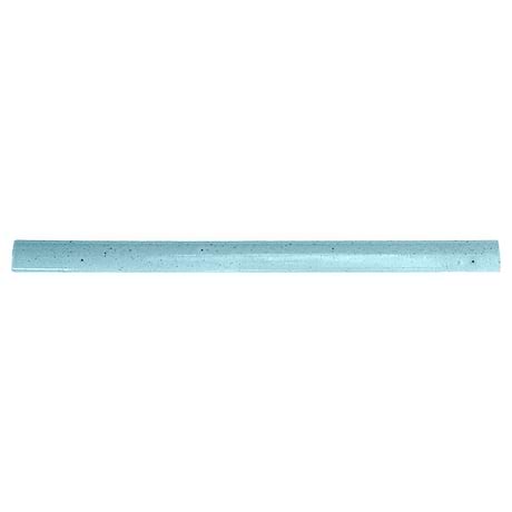 Emery Blue .5x8 Handmade Crackled Glossy Terracotta 1/4 Round Bullnose