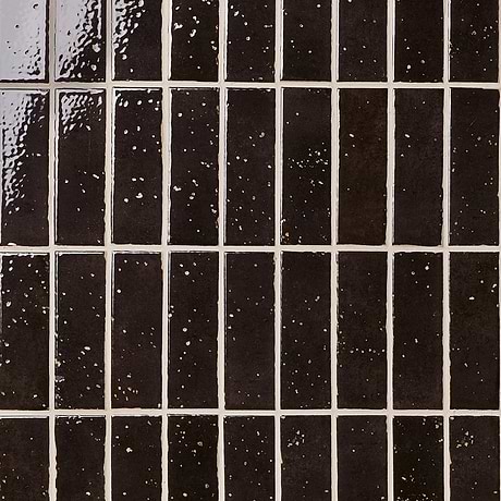 Essa Black 2x6 Terracotta Look Polished Porcelain Tile