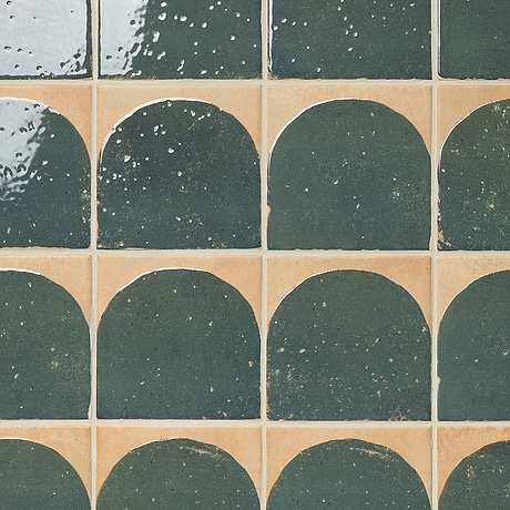 Essa Deco Green 6x6 Terracotta Look Polished and Matte Porcelain Tile