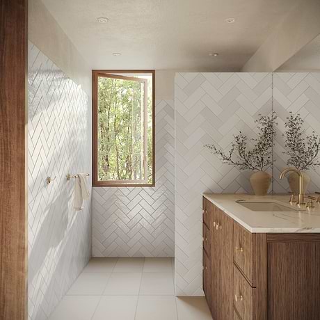 Portmore White 3x8 Glossy Ceramic Subway Tile
