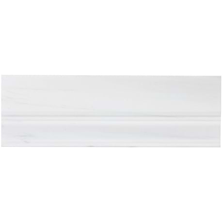 Bianco Dolomite  Premium 4x12 Honed Marble Base Molding