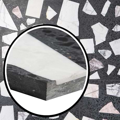 True Terrazzo Lilac Gray 16x16 Honed Terrazzo Tile