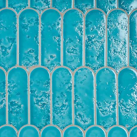 Corali Turquoise Blue 3x9 Textured Glossy Ceramic Tile