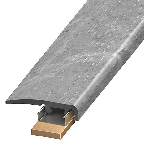 Katone LVT Chauny Marble Medium Gray 1.38x94" LVT Slim End Cap by Versatrim