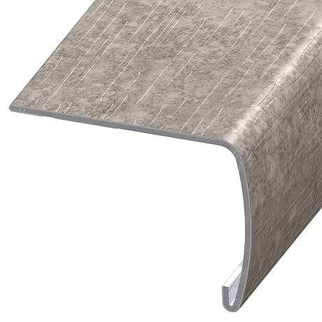 ReNew LVT Metalcrete Dusk Gray 2x1.5x94" VersaEdge Xtra Tall Stair Nose by Versatrim