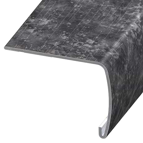 ReNew LVT Metalcrete Charcoal Gray 2x1.5x94" VersaEdge Xtra Tall Stair Nose by Versatrim