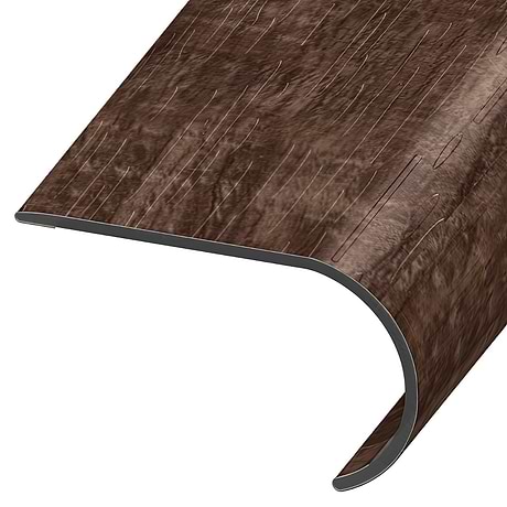 Optoro Wood LVT Driftwood Rialto 2.48x1.52x94" LVT Round Stair Nose by Versatrim