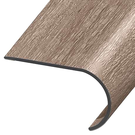 Optoro Wood LVT Bur Oak Brindle 2.48x1.52x94" LVT Round Stair Nose by Versatrim