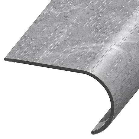 Optoro Stone LVT Chauny Marble Medium Gray 2.48x1.52x94" LVT Round Stair Nose by Versatrim